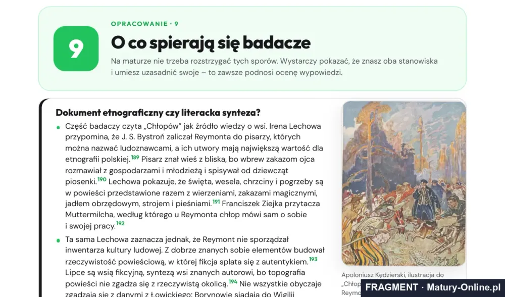 Fragment strony 39 opracowania „Chłopi”: o co spierają się badacze