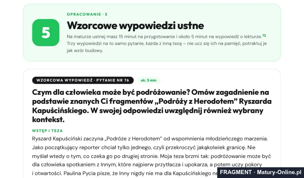 Fragment strony 14 opracowania „Podróże z Herodotem”: wzorcowe wypowiedzi ustne