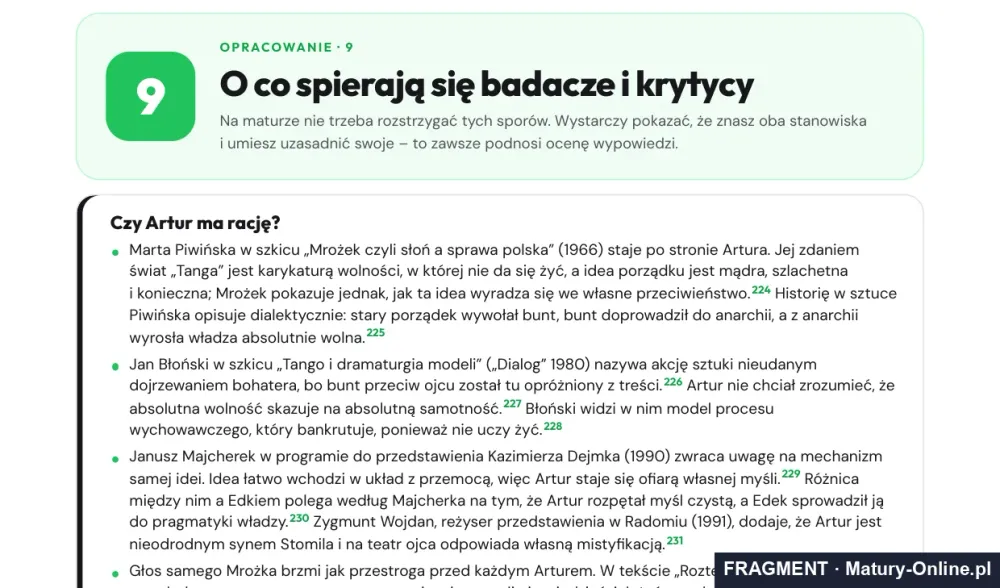 Fragment strony 42 opracowania „Tango”: o co spierają się badacze