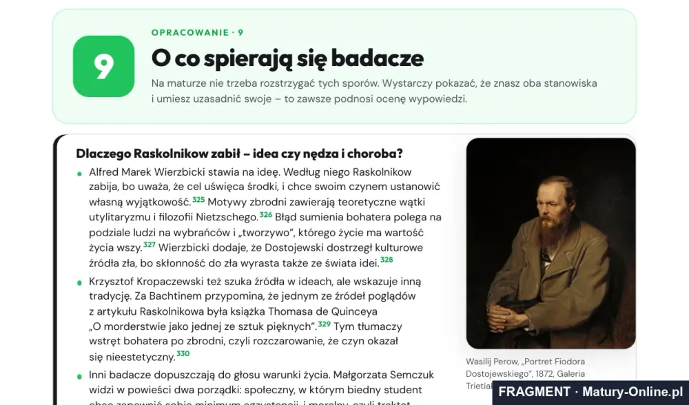 Fragment strony 57 opracowania „Zbrodnia i kara”: o co spierają się badacze